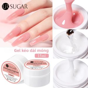 Bộ Gel Dán Móng Tay UR SUGAR 2 Hộp/Bộ 15ml Trong Suốt & Hồng Dùng Tự Làm Dễ Tẩy Làm Móng UV Trang Trí Móng Tay