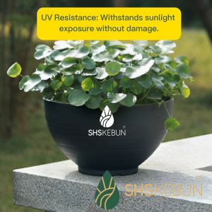 Water Lily Pot Pasu Teratai Flower Pot Lotus Lotus Pot Without Hole Plastic pot Water Lily Pot Without Holes 莲花盆  Dark Grey SHS Kebun