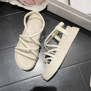 Giày Cao Gót Đế Dày Thường Ngày Mùa Hè Cho Nữ Giày Đế Xuồng Đế Cao Su Đế Xuồng La Mã Giày Đi Biển Giày Đế Xuồng Thời Trang