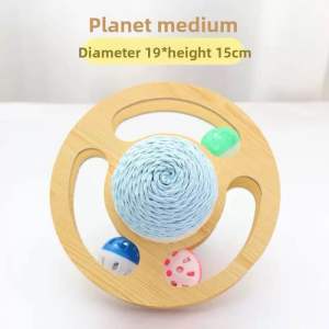 [SG]🚚 Planet Cat Toy Tumbler Cat Scratching Board Sisal Turntable Track Grinding Claw Self-Hi Cat Grasping Ball post