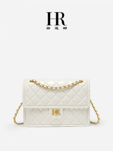 Fashionable Chain Link Ladies Shoulder Bag Medium Diamond Pattern Small Fragrance Style Womens Bag Casual Crossbody Handbag