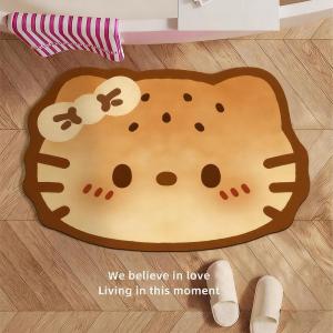 Thảm Phòng Tắm Hình Con Mèo Kitty Bằng Vật Liệu San Hô Thấm Hút Chống Trượt Thoáng Khí Thoải Mái Dễ Giặt Thiết Kế Hình Học