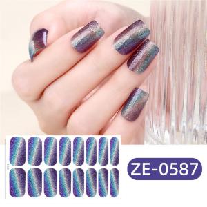 Cute Girly Style Nail Art Stickers 12-Piece Set of Ready-to-Use Self-Adhesive Waterproof Glitter Nail Decals