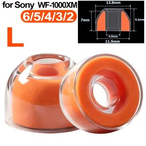 3Pairs New Orange Double-layered Liquid Silicone Sponge Ear Tips For Sony WF-1000XM6 Headphones Earbuds Noise-Canceling Orange