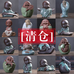 Retro Style Purple Clay Figurine Tea Pet Ornament Premium Quality Ceramic Tea Art Decoration Cute Little Tea Companion