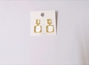 Square Drop Hook Earrings