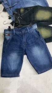 Celana Pendek Pria Murah Jeans Sobek Premium Bahan Tebal Aksen Wiscer Spray