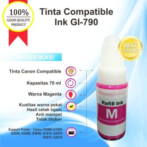 Tinta Refill Compatible Printer Canon GI790 GI 790 GI-790