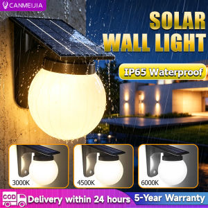 CANMEIJIA Solar Wall Light A-charming Outdoor Waterproof IP67 Wall Lamp 3 Colors Garden Light Automatic sensor Christmas Lamp ﻿