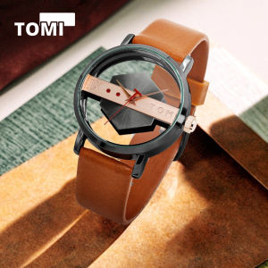 TOMI Hollow Design Perspective Watch: Simple Korean Version & Neutral Casual Fashion