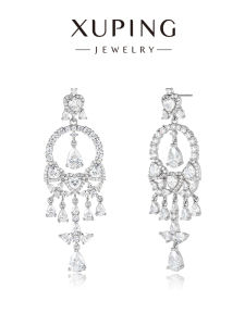 XUPING | Bông Tai Thả Dangling Phù Điêu Tassel
