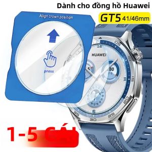 Tấm Bảo Vệ Màn Hình Kính Cường Lực Bằng Một Cú Nhấp Chuột Cho Huawei Watch GT5 Pro/GT 5 46mm/42mm Dễ Dàng Cài Đặt Phụ Kiện Thông Minh Chất Lượng Cao Cấp