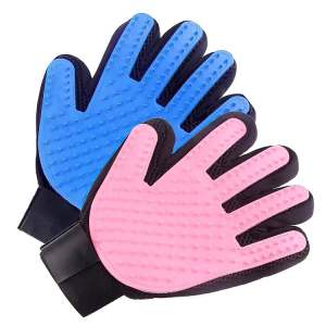 Berus grooming berbentuk sarung tangan untuk haiwan peliharan/sikat berus/Pet Dog Cat Grooming Brush Glove Pet Hair Deshedding Comb Brush