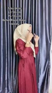 TERBARU GAMIS TULSA POLOS RAYON JUMBO LD 110 CM PB 135 CM GAMIS CHIBI RAYON WANITA POLOS KEKINIAN