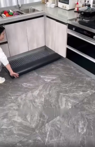 Large Ribbed Entrance Mat Absorbent Non Slip Heavy Duty Door Mat Floor Runner for Kitchen Hallway