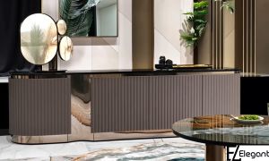 Kệ tivi sang trọng mặt đá Onice Percia nhập khẩu cao cấp – Điểm nhấn đẳng cấp cho không gian sống – EL-TV07 - Nội thất Elegant