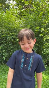 Smilee Lutfi Navy - Koko Anak Laki-laki [Size 1-5 Tahun] Baju Kaos Muslim
