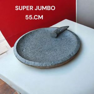 Cobek batu asli ukuran 55.cm / cobek jumbo batu asli 100% besar viral