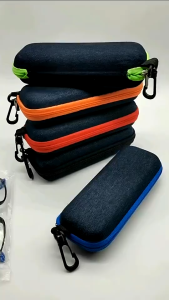 Portable Eyewear Cases Sunglasses Hard Case with Zipper Eyeglass Box Glasses Protection Box