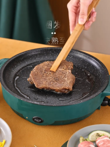 22cm Electric MultiCooker Electric Frying Pan 220V Househould Barbecue Fried Steak Fish Omelette Frying Pan Non-stick Cooking Machine