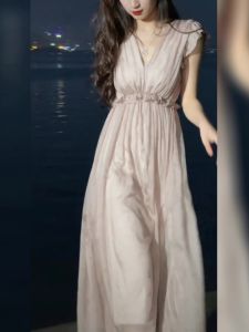 French Style Mid-length A-line Dress