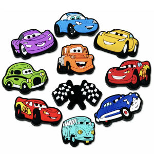 Mesuca | 10-44Pcs Cartoon Car Shoe Charms For Slides Clog Sandals Shoes Decorations Accessories Buckle For Christmas Birthday Gifts