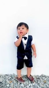 TUXEDO PESTA SUIT: Baju Vest Celana Dasi Pakaian Anak Bayi Laki-Laki