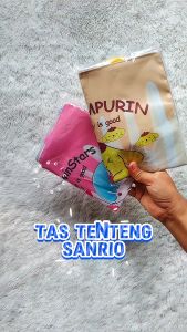 Tas Sanrio Cinnamoroll Kuromi Purin Hello Kitty Melody Tas Jinjing Ngaji Les Tote Bag