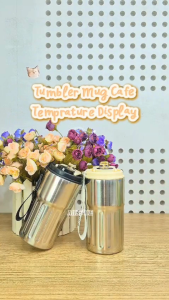 Tumbler Coffee Mug 460ml Stainless Steel With LED Temperature Display / Gelas Mini Aesthetic Cafe
