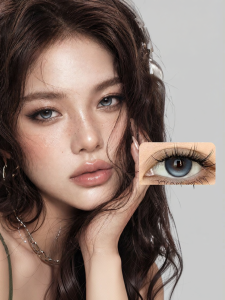 TINACON | Small Diameter Asian Grey Mixed Race Brightening Colored Contact Lenses 0.5-Year Throw
