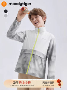 Moodytiger Boys Jacket Comfortable Breathable Outdoor Sports Wear Polyester Fiber Splicing Design Autumn New Arrival for Kids