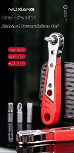 36 Tooth Quick Ratchet Screwdriver for Narrow Space Gap Repair Operation Multifunctional Ratchet Wrench With Screwdriver Bit