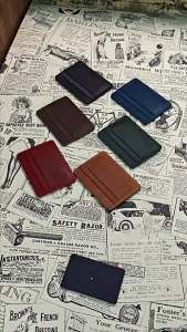 Genuine Leather Credit Card Holder for Male Simple Slim Business Card Case Portable Pocket Wallet for Women
