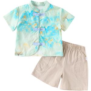 Hamqi | Cotton Chinese Style Boys Set Hanfu