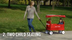 RADIO FLYER รถเข็นเด็กนั่ง 2 คน รถลากสิ่งของ 3-IN-1 EZ Fold แบรนด์ดังจาก USA (1y+)