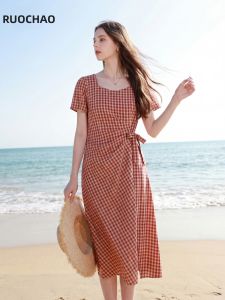 3COLOUR·S | Squre Neck Retro Slimming Dress