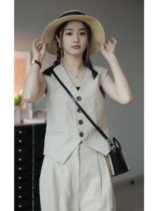 Summer Clothes Matching a Set of Accessible Luxury Stylish Cold Series Chic Chanel-Style Western Style Suit Vest Two-Piece Set