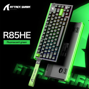 ATTACK SHARK | ATTACK SHARK R85HE Magnetic Axis Gaming Keyboard 8000Hz 0.005mm RT Custom RGB Wired Mechanical Keyboard PBT Keycaps for Gamers