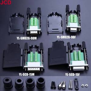 JCD | 1 Bộ DB9 DB15 Nam Nữ Đầu Nối Đột Phá Không Cần Hàn 9pin 15pin COM RS232 Cổng Nối Tiếp D-SUB Nhà Ga Cắm Bộ Chuyển Đổi
