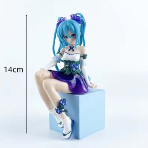 Bandai | Hatsune Miku Anime Hình Ngồi Vẻ Đẹp Cô Gái Kawaii PVC Vật Trang Trí 14Cm Sưu Tập Hành Động Mô Hình Búp Bê Trang Trí Phòng Quà Tặng Cho Người Hâm Mộ
