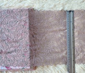 ผ้าลูกไม้แต่ง ผ้าลูกไม้ยืด ผ้าลูกไม้ระบาย ความยาว1 เมตร/ชิ้น