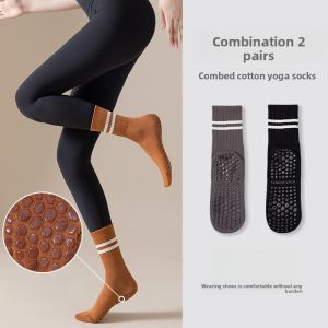 MiiOW | Anti-Slip Yoga Socks Womens Sport Dance Jump Rope Shark Pants Floor Mat Pilates Mid-Calf Cotton Polyester Spandex Blend