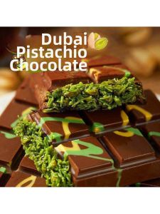 Dubai Flavor Pistachio Cream Filling Pure Cocoa Black Chocolate
