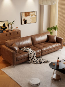 DONGMU | Sofa Cao Cổ Da Bịt Sáp Phong Cách Retro