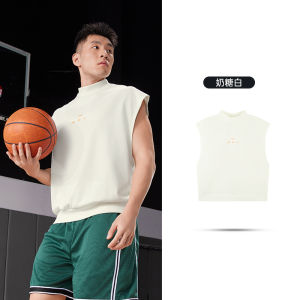 Loose Fit Breathable Sport Vest Sleeveless Half High Collar Solid Color T-Shirt for Men by 361°ACME Collaborative Summer 2025