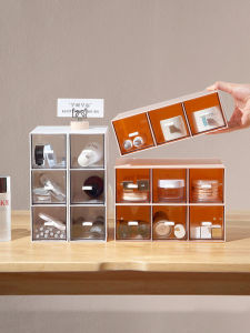 Desktop Organizer Box: Drawer Style Multi-layered Stationery Desk Sundries Sorting
