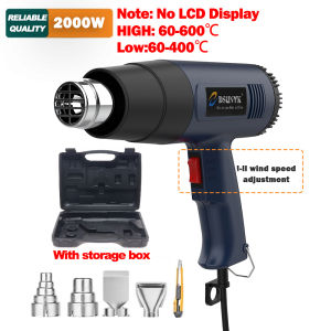 2800W Heat Gun 220V Industrial Electric Hot Air Gun Digital Display Car Film Heat Gun Air Dryer Thermal Blower Shrink Wrapper