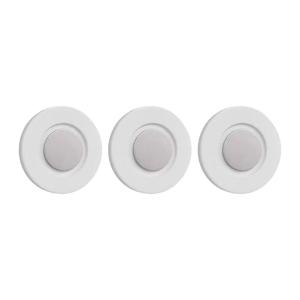 No Drill Magnetic Remote Control Holder Strong Adhesive Rotation for TV AC Router Power Strip Wall Organization White