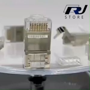 CAT6A หัวRJ45 หัวเเลน CAT6A Connector Modular Plug 8P8C Shielded Network คู่ด้วย