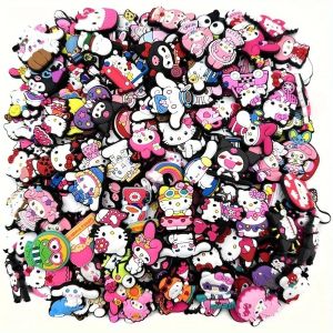 Mesuca | Random 30-100Pcs Sanrio Series Shoe Charms For Clogs Sandals Shoe Decorations Accessories Buckle For Christmas Birthday Gifts